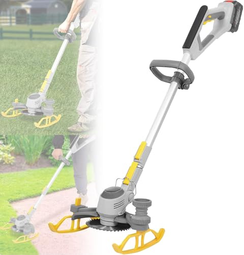 GAYAYAS Tagliabordi Elettrico a Batteria Weed Wacker, tagliabordi Elettrico Ricaricabile 3 in 1, Mini Tosaerba per la Cura del Prato e Il Giardinaggio