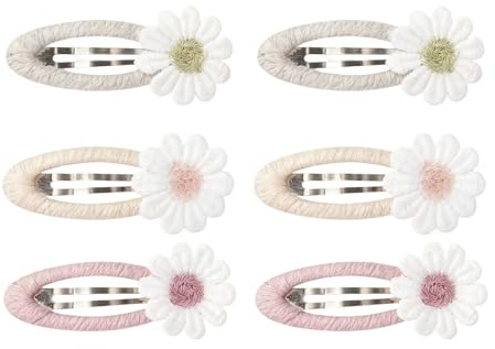 6 Stück Haarspangen Mädchen Daisy Design Kinder-Haarschmuck Geeignet für kleine Mädchen