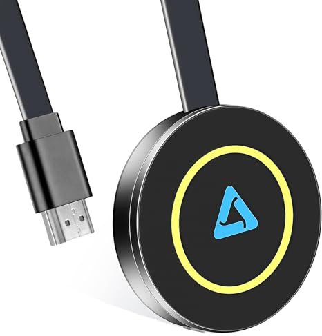 4K Wireless HDMI Dongle, 2.4/5G Miracast Hdmi Dongle, Plug & Play, Shows & Live von Smartphone, Laptop auf Monitor/Projektor, Kompatibel mit i*OS, Android, Windows, Mac OS, Airplay, DLNA, Miracast