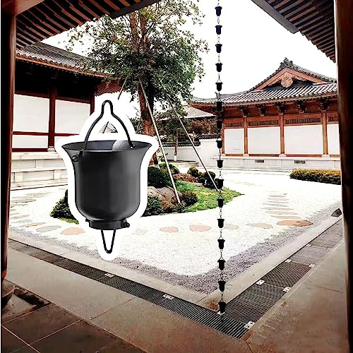 Regnkedja Temple Regnfångarkedja För Takfotsdränering, Regnkedja I Aluminium Regnuppsamlarkoppar, Dekorativa Regnkedjor För Att Ersätta Stuprör För Hängrännor,1-150cm (5ft)