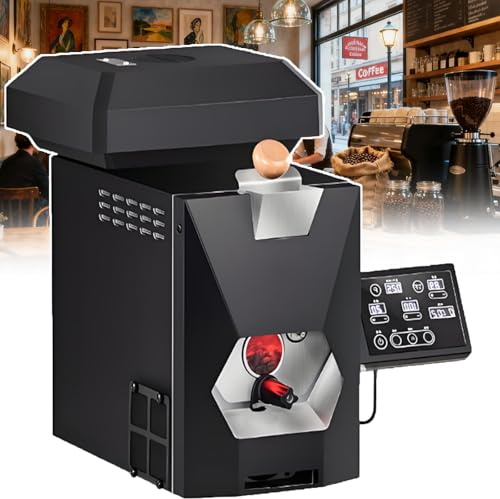 Hot Air Coffee Roaster Machine for Home and Commercial Use, 200g Capacity, Movable Bean Tray, Smoke Purifier, Aluminum Pipe - Professional Coffee Bean Roaster