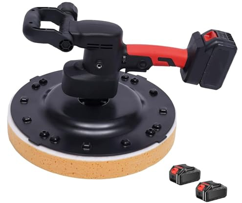 Frattazzo Levigatrice per Pareti,Cazzuola Elettrica per Calcestruzzo Senza Fili,Levigatrice/Lucidatrice per Intonaco Portatile,6 Velocità per Pareti,Soffitti e Pavimenti con batteria litio(2 battery)