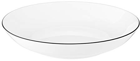 Seltmann Lido Black Line Assiette à soupe en porcelaine Blanc 21 cm