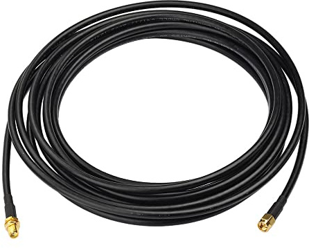 Eightwood 3G 4G Antenna SMA Extension Cable SMA Male to SMA BulkHead Jack SMA Cable Low Loss KSR195 16.5ft 5m Compatible for WiFi Antenna 4G Router Hsdpa Huawei 2G 3G 4G LTE Antenna Mobile