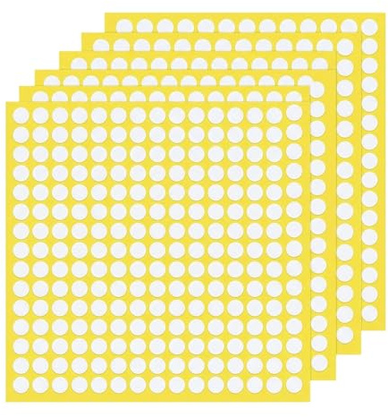 10 Feuilles 960 pcs étiquettes vierges Blanc Petit Rond Cercle Bouchon de bouteille d'huile essentielle sur le dessus étiquettes Stickers Idéal pour roller bouteilles échantillons (Blanc)