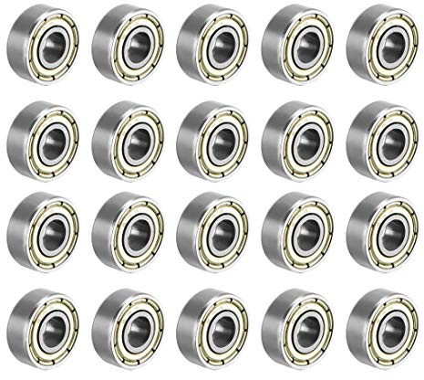 sourcing map 20 Stück Rillenkugellager 694Z Doppelschild 4mm x 11mm x 4mm Kugellager Kohlenstoffstahl