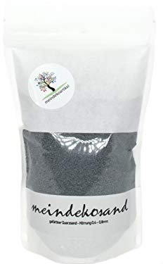 Farbsand zum Dekorieren und Gestalten - Quarzsand gefärbt 0,4-0,8mm – Dekosand (STONE - Hellgrau, 700g Beutel)