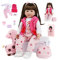 SYP Reborn Baby 24 Zoll 60 cm Reborn Baby Silikon Vinyl Reborn Puppe Lebensecht Reborn Babypuppen Wie Echt Puppe Handgemachtes Reborn Toddler Mädchen Spielzeug Geschenk