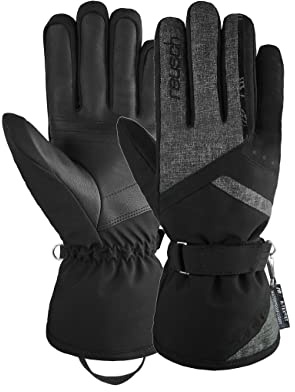 Reusch Skihandschuhe für Damen | extra warm & wasserdicht mit Softshell | winddicht & atmungsaktiv, Winterhandschuhe mit Klettverschluss, für Ski, Outdoor & Freizeit, Größe 6-8,5, Hellen R-TEX XT