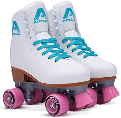 Apollo Disco Roller Rollschuhe Kinder & Damen, verstellbar Gr. 31-42 | Klassische Rollerskates für Mädchen, Kinder & Damen: Disco Roller, Roller Skates, mitwachsend Gr. 31-42