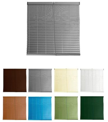 JARDIN202 - Persiana de PVC Alicantina con Polea Metálica | Persiana Enrollable | Estor Enrollable para Ventanas, Puertas, Salón y Cocina | 30 x 40 cm (Gris)