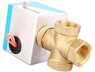 HEXEH 1/2 3/4 1 Motorisierte elektrische Messing-Kugelventile 2-Draht AC220V Dreiwege-Absperrventil (Color : 220VAC, Size : 1)