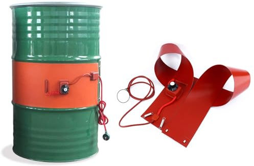 Adjustable Thermostat Barrel Heater - 55 Gallon, Electric Heat Wrap Pad For Metal Drum, Silicon Oil Drum Heater (Size : 150L 9.8x59.8in 1900W)