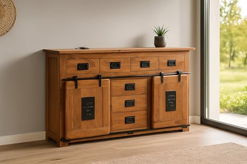 SAM Sideboard Libro II 150x90x45 cm, Akazie nussbaum, Kommode