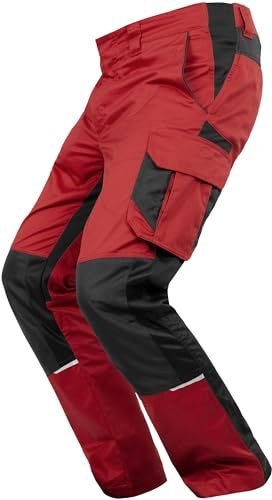 Qualitex iND Bundhose Unisex Herren Farbe Rot/Dunkelgrau Größe 50