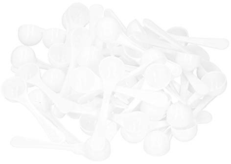 Cuchara Medidora de Plástico para Fertilizante, Suministros de Jardinería, 50 Uds., 5 Ml
