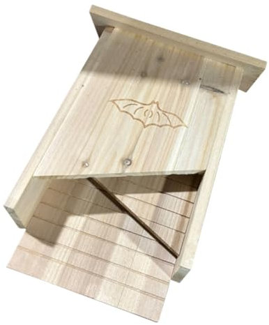 SEWOART Outdoor Fledermaushaus Aus Wetterbeständiger Bat Shelter Für Garten Und Hinterhof Praktisches Nistkasten-Design Einfach Zu Transportieren Bedienen Für Tierliebhaber