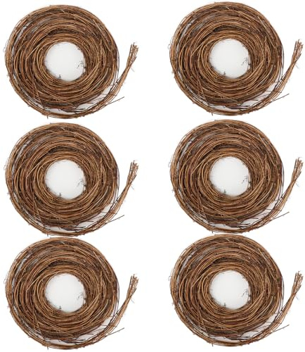6 PCS Grapevine Garland 15 Feet Twig Garland, Grapevine Wreath, DIY Crafts Natural Grapevine Twig Vines Decorate for Wedding Birthday Parties Christmas House Holiday