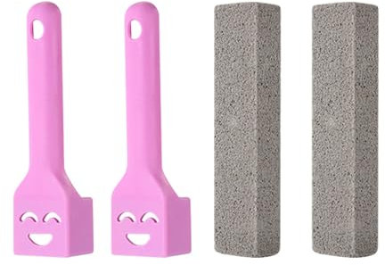 2 Stück Bimsstein Toilettenreiniger Mit Ergonomischem Ideal Zum Entfernen Von Harten Wasserflecken In Badezimmertoiletten