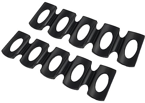 TOPPERFUN Silicone Beer Storage Rack and Refrigerator Mat Non-slip Black Beverage Can Holder for Kitchen Fridge 2pcs Set