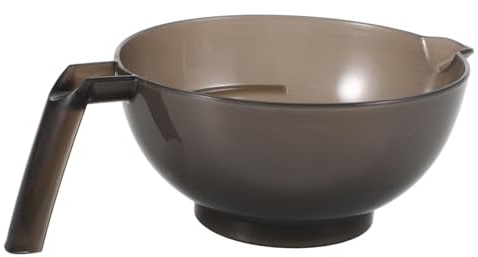 Hemobllo Bol Mélangeur Pour Teinture Capillaire Grand Format Capacité Élevée Résistant à La Chaleur Pour Utilisation Salon Professionnel Et Domicile Noir Transparent