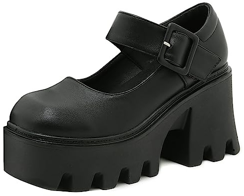 FCXDMY Summer Chunky Block Sandaler ängt tå kvinnors casual skor högklackade plattformspumpar komfort höga klackar