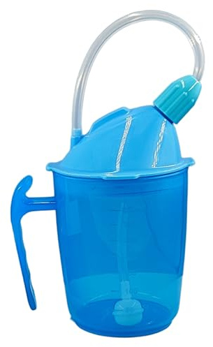 Joygoodta Beakers for Elderly 350ml Spill Proof Adult Sippy Cup with Straw 3-in-1 Dysphagia Cups with Handle Adult Drinking Cup for Elderly Disabled Patient Maternity