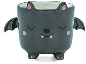 Sass & Belle Bat Mini Planter - Fun Mini Pot for Succulents, Cactus, Flower Bulbs, Quirky Home Décor, Indoor Garden Accessory, Plant Pot Gift Idea