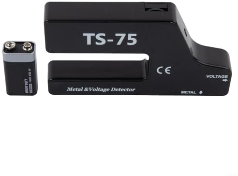 TS75 Metal detector e sensore di tensione, scanner da parete 2 in 1 per metallo e fili in tensione, rilevamento tensione CA da 100 V, con avvisi acustici e visivi per ristrutturazione domestica e