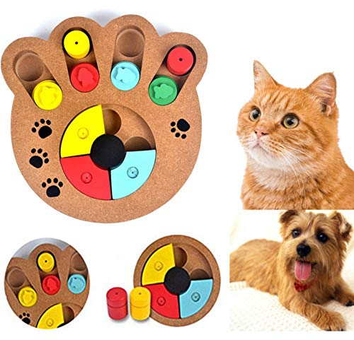 Anjing Intelligenz-Spielzeug für Haustiere, IQ, interaktives Spaß, zum Verstecken und Suchen von Lebensmitteln, behandeltes Zug, Spender-Puzzle, Holzspielzeug