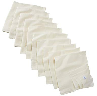 Bio Mullwindeln 100% Bio-Baumwolle (kbA) GOTS zertifiziert, Natur, 80 x 80 cm, 10er Set