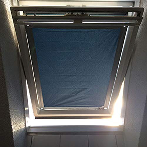 eXsun Sonnenschutz Hitzeschutz Rollo für Velux & Roto Dachfenster! Ohne Bohren! Saugnäpfe KraftHaftSauger! Verdunklungsrollo - Größe: Velux CK 02 = 36x58cm