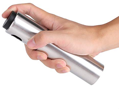 Olive Oil Sprayer, Olive Oil Spray Bottle for Cooking Stainless Steel Refillable Food- Oil Spray Bottle Vinegar Bottle Kitchen Olive Oil Jar for Cooking