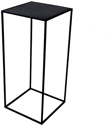 PrimoLiving 77792 - Taburete para flores (metal, 25 x 25 x 60 cm), color negro