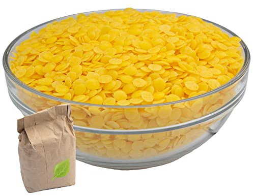 Imkado 100% Bienenwachs Pastillen zum Kerzengießen 1000g