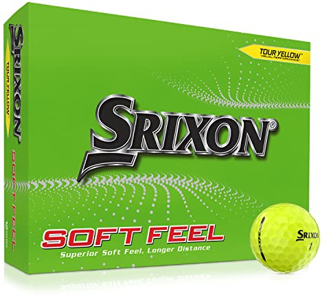 Srixon Soft Feel 13 - Dozen Golf Balls - Distance and Low Compression Golf Balls - Golf Gifts and Golf Accessories, TOUR YELLOW