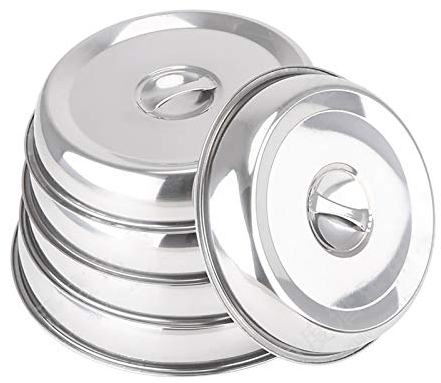 5PCS Couvre Plat, Cloche Inox Plancha, Acier Inoxydable Couvre Assiette (Size : 26 * 5cm)