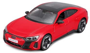 MAISTO Audi RS e-tron GT (2022) Special Edition, rot - Modellauto 1:24 Originalgetreues Sammlerauto Spielzeugauto mit beweglichen Lenkrad, Türen & Haube, ab 3 Jahren (532907)