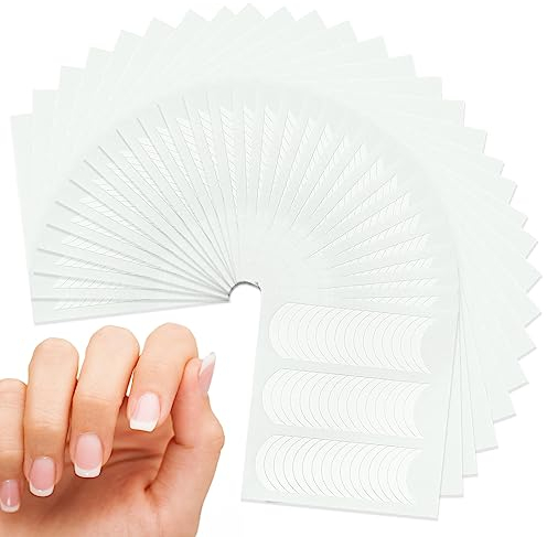 1440 Pcs /30 Fogli French Nail Stickers Manicure Punte, Autoadesive per French Manicure Adesivi per Unghie per Unghie, Per Manicure Decorazione Strumenti Fai Da Te