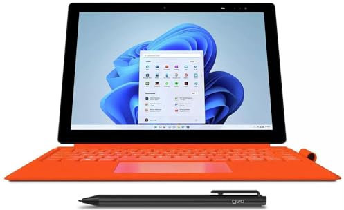 GEO GeoPad 220-12.1 2K Touchscreen 2-in-1 Laptop/Tablet Intel Pentium Silver N5030 8GB RAM 64GB Storage with Detachable Keyboard and Pen, Windows 11 S
