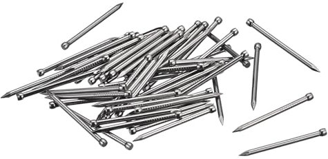 QUARKZMAN 35mm 1-3/8 Zoll Handgetriebene Hardware Kohlenstoffstahl Nagel mit verlorenem Kopf, 50 Stück