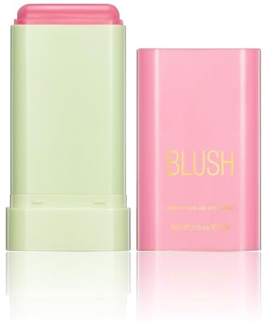 Tiejdhr Multi-Use Makeup Blush Stick, 3-in-1 Cream Blush Stick Beauty Tinted Solid Blush Stick for Cheek/Eyes/Lips, Waterproof Moisturizer Stick, Suitable for All Skin (01# Shy Pink)