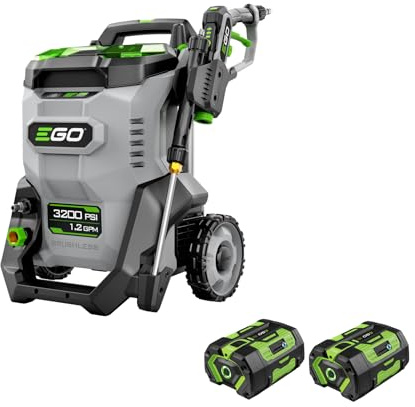EGO Power+ Electric Pressure Washer, 3200 PSI Power Washer, Includes (2) 56V 6.0Ah Batteries and Charger - HPW3204-2