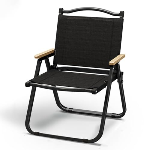 Gartenstühle Stapelbar Klappstühle Outdoor Rasenstuhl Terrassenstühle Modern Faltbare Esszimmerstühle Mit Armlehnen,Campingstuhl Aus Metall,Tragbare Faltbare Balkonstühle ( Color : /Black B-M , Size :