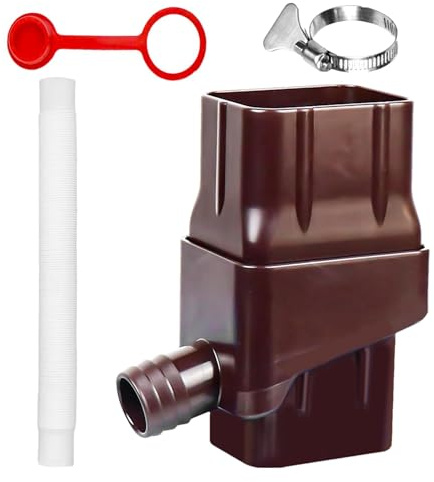 Desviador de lluvia para bajante, kit desviador de barril de lluvia | Desviador ajustable ecológico para bajantes estándar de 2 x 3 pulgadas