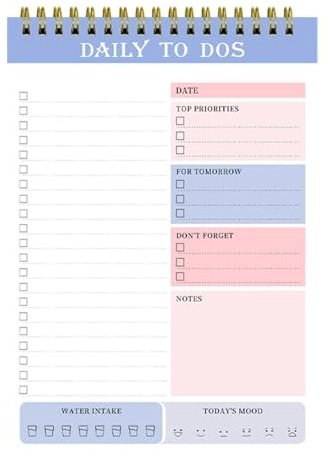 Aufgabenmanagement-Block, Tagesplanungs-Notizblock, Planungs-Organizer, Arbeitsaufgaben-Checkliste, Tagesplan-Notizbuch, Produktivität für die Arbeit, Zuhause, Planungs-Notizblock, 21 x 14,8 cm