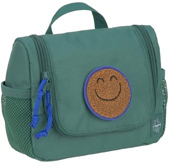LÄSSIG Trousse de Toilette pour Enfants Trousse de Culture à Suspendre/Mini Washbag Dark Green
