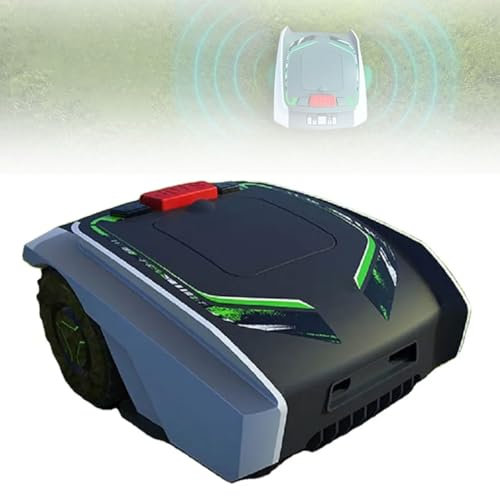 BDJSN Robot Tagliaerba per Prato da 1500 mq, Robot Tagliaerba Automatico Intelligente con Navigazione GPS, Pendenza 25%, Ultra Silenzioso, Batteria al Litio da 5,0 Ah, Altezza di Taglio 20-50mm