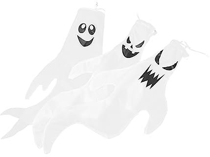 BESPORTBLE 3 Pz Bandiera del Parabrezza di Halloween Decorazione Halloween addobbo Halloween luci LED per Prato Supporto per Poster indicatore del a LED di Halloween decori a LED Bianca