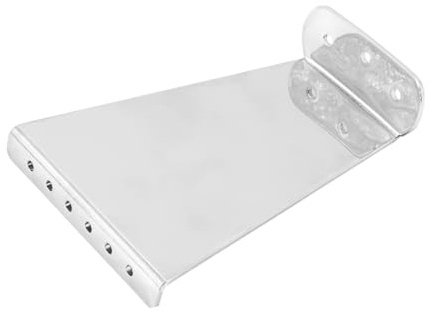 FUNOMOCYA Gitarrensteg aus Metall in Silber für 6-saitige Jazzgitarre Saitenhalter mit Einfacher Montage und Komfortablem Spielgefühl für Akustische und Elektro Gitarren